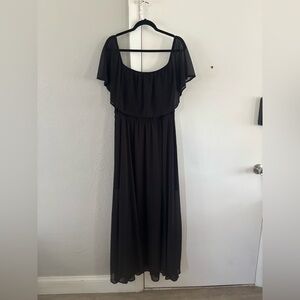 Baltic Born bridesmaid dress// 
Victoria Off Shoulder Maxi Dress | Black XXXL